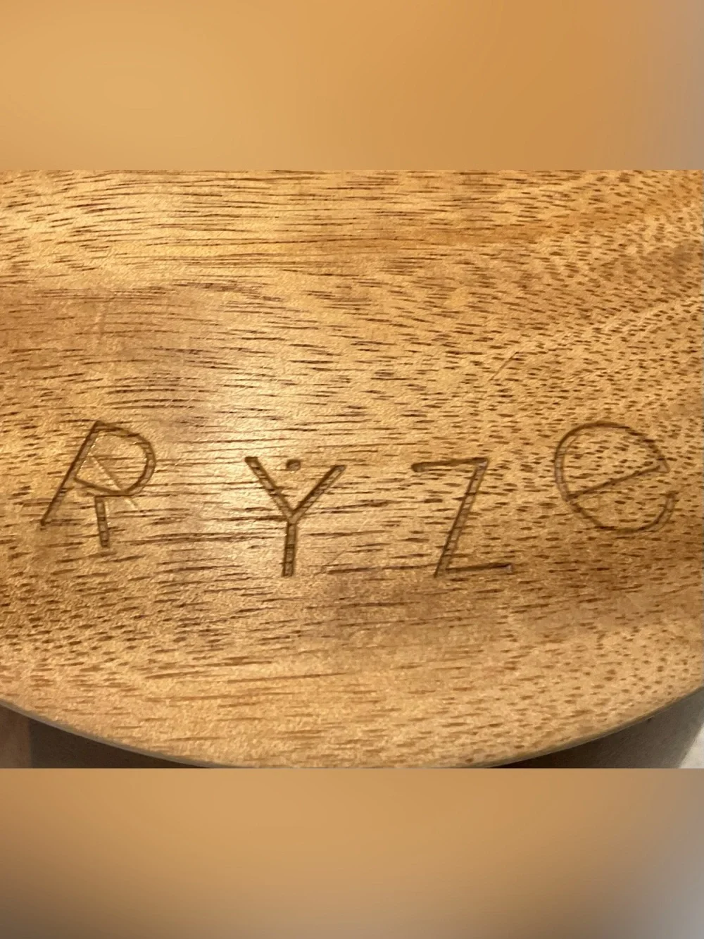 NWOT RYZE Acacia Wood Canister, Scoop, and Spoon 3 Piece Set